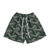 GREEN GY TAPESTRY SHORTS - RDMCLOTHINGART