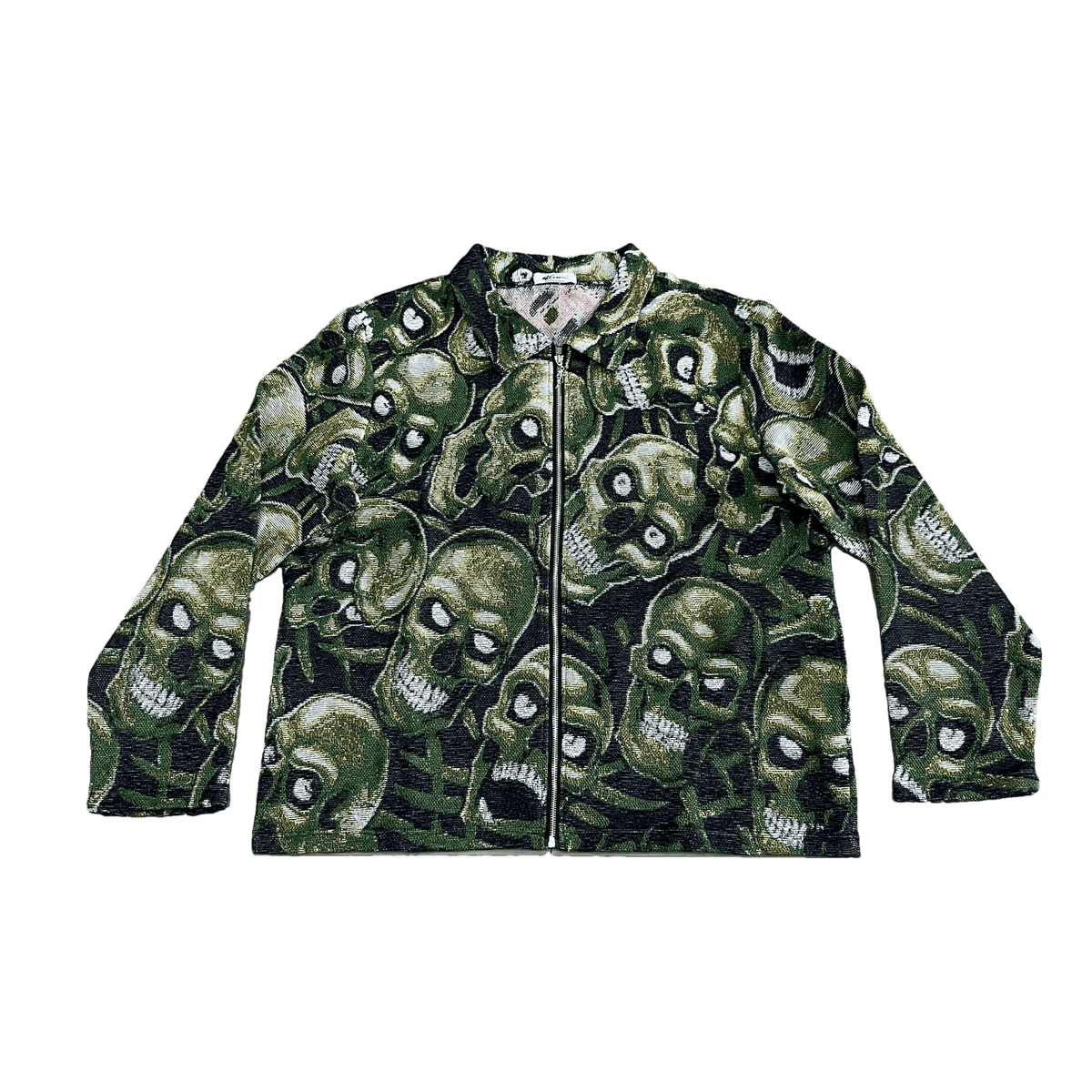 RDMCLOTHINGART tapestry hoodie GREEN SKULL Tapestry JACKET