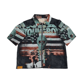 RDMCLOTHINGART tapestry hoodie GREEN YOUNGBOY TAPESTRY TEE-98374