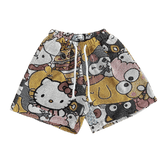KITTY TAPESTRY SHORTS - RDMCLOTHINGART