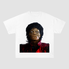 RDMCLOTHINGART tapestry hoodie Michael Jackson Thriller Zombie Portrait Oversized Heavyweight Cotton Tee-6007