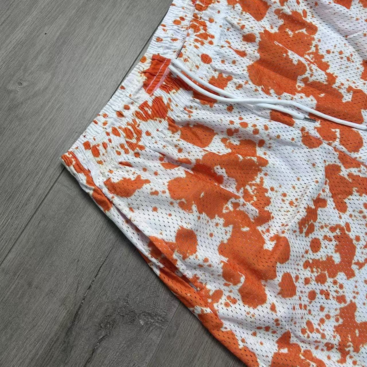 RDMCLOTHINGART tapestry hoodie ORANGE PAINT-8796