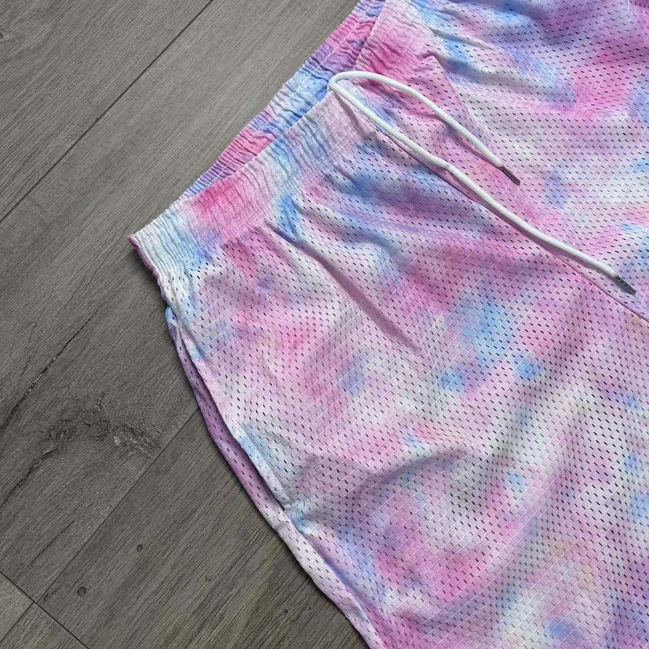 RDMCLOTHINGART tapestry hoodie PINK TIE DIE-8800