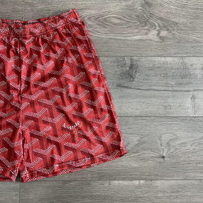 RDMCLOTHINGART tapestry hoodie RED GY MESH SHORTS-8708