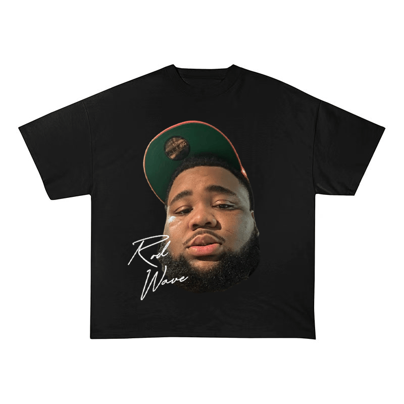RDMCLOTHINGART tapestry hoodie Rod Wave Portrait Oversized Heavyweight Cotton Tee-60012 | Emotional Rap Hip Hop Fan Merch
