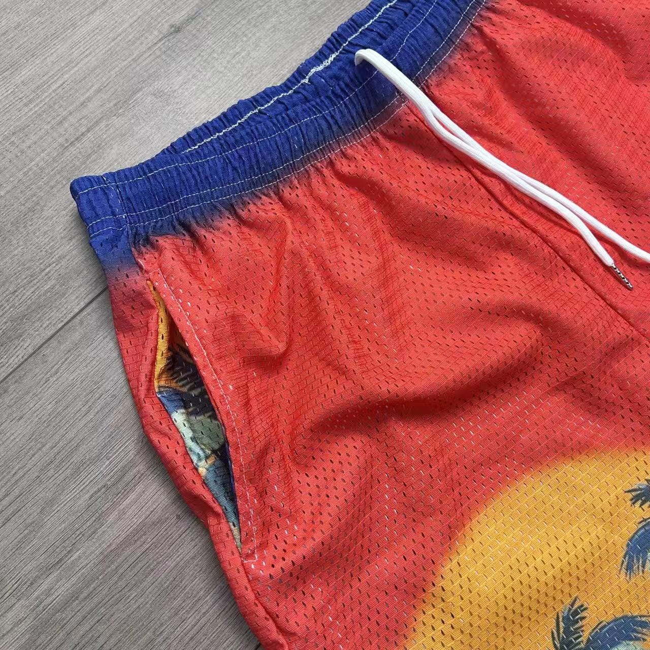 RDMCLOTHINGART tapestry hoodie SUNSET V2 MESH SHORTS-8811