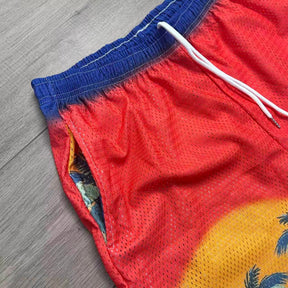RDMCLOTHINGART tapestry hoodie SUNSET V2 MESH SHORTS-8811