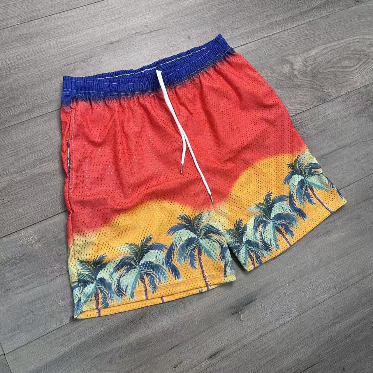 RDMCLOTHINGART tapestry hoodie SUNSET V2 MESH SHORTS-8811