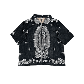 RDMCLOTHINGART tapestry hoodie VIRGENCITA BLACK TAPESTRY TEE